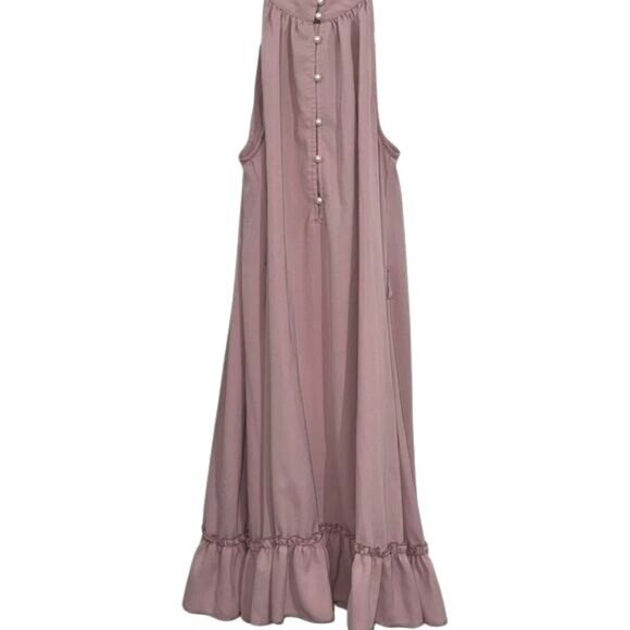 Kirundo Womens Halter Neck Ruffle Hem Dress S Pink Sleeveless - Picture 8 of 9